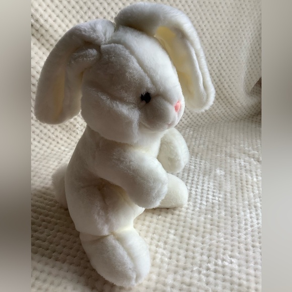 24K Polar Puff Plush White Bunny Rabbit Stuffed Animal Easter Toy - Picture 3 of 16